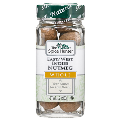 Nutmeg, East/West Indies, Whole, 1.9 oz x 6 Bottles, Spice Hunter