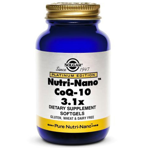 Nutri-Nano CoQ-10 3.1 x, Platinum Edition, 50 Softgels, Solgar