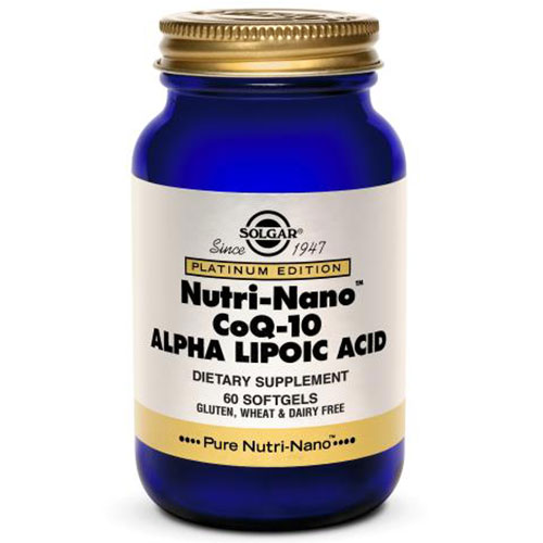 Nutri-Nano CoQ-10 Alpha Lipoic Acid, 60 Softgels, Solgar