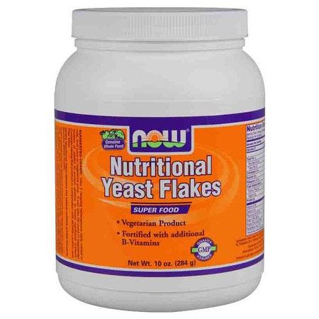 Nutritional Yeast Flakes Red Star Vegetarian 10 oz, NOW Foods