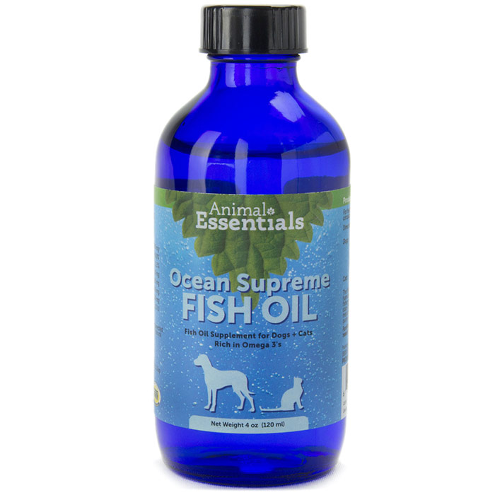 Ocean Omega Supreme Liquid Fish Oil Supplement for Dogs & Cats, 8 oz, Animal Essentials