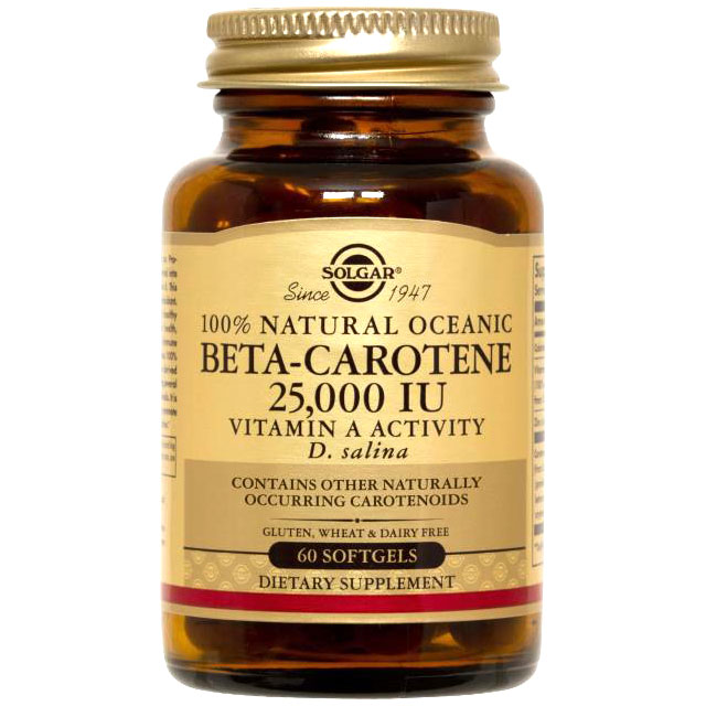 Oceanic Beta Carotene 25,000 IU, 180 Softgels, Solgar