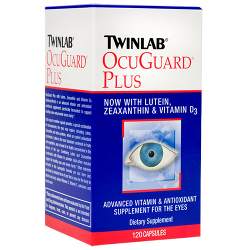 Twinlab OcuGuard Plus, Value Size, 120 Capsules (Now with Lutein, Zeaxanthin & D3)