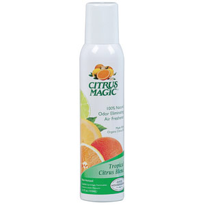 Odor Eliminating Air Freshener, Tropical Citrus Blend, 3.5 oz, Citrus Magic