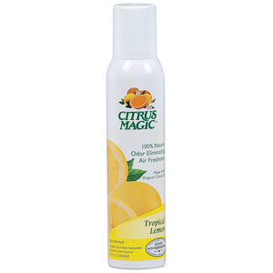 Odor Eliminating Air Freshener, Tropical Lemon, 3.5 oz, Citrus Magic