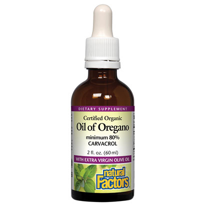 Oil of Oregano Liquid, Certified Organic, 2 oz, Natural Factors
