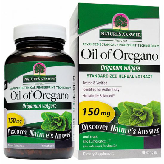 Oil of Oregano Extract 150 mg, 90 Softgels, Natures Answer