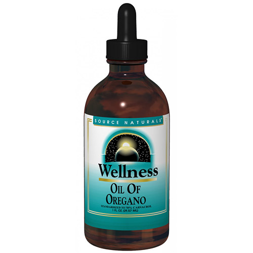 Oregano Oil Liquid (Wellness Oil of Oregano) 70% Carvacrol, 0.5 oz, Source Naturals