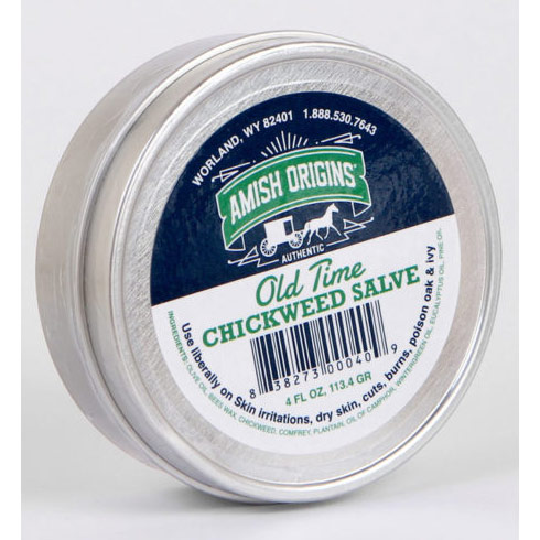 Old Time Chickweed Salve, 4 oz, Amish Origins