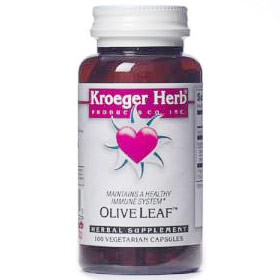 Kroeger Herb Olive Leaf, 100 Vegetarian Capsules, Kroeger Herb