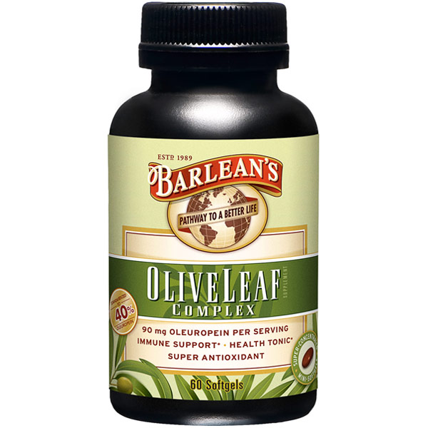 unknown Olive Leaf Complex, 45 Softgels, Barlean's Organic Oils