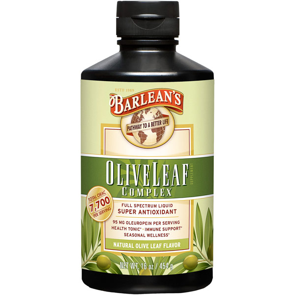Olive Leaf Complex Liquid, Natural Flavor, 16 oz, Barleans Organic Oils (Health Tonic)