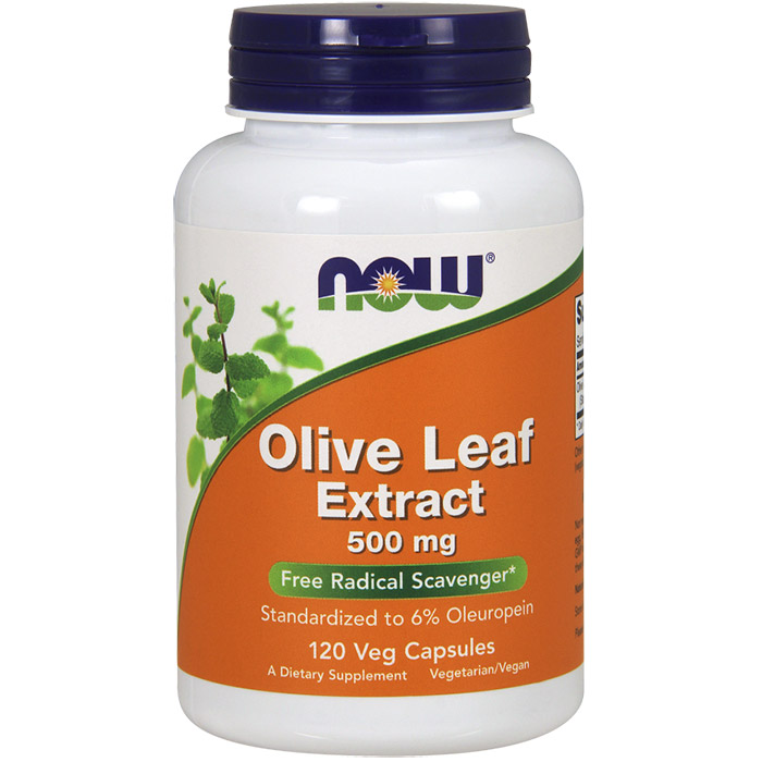 NOW Foods Olive Leaf Extract 500mg Vegetarian 120 Vcaps, NOW Foods