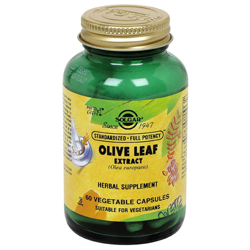 Olive Leaf Extract - Standardized Full Potency, 60 Vegetable Capsules, Solgar