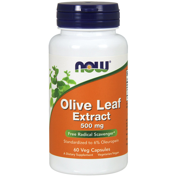 NOW Foods Olive Leaf Extract 500mg Vegetarian 60 Vcaps, NOW Foods