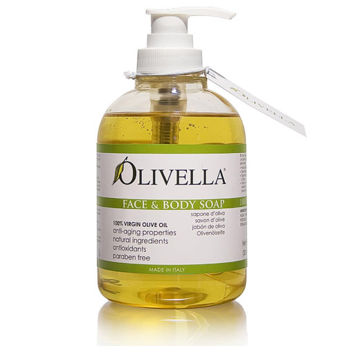 Face & Body Olive Oil Liquid Soap, 10.14 oz (300 ml), Olivella