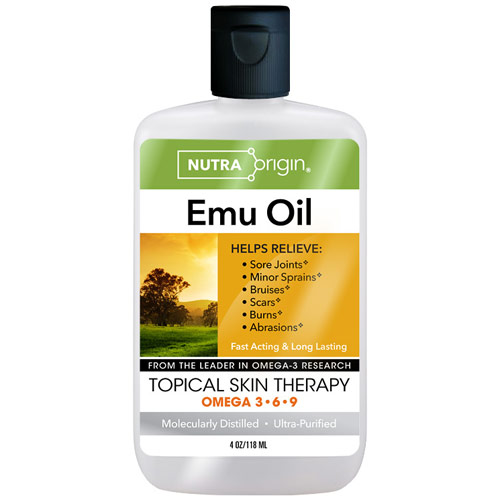 NutraOrigin Omega 3-6-9 Emu Oil, 4 oz, NutraOrigin