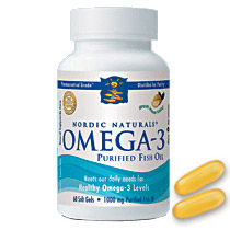 Omega-3 Purified Fish Oil 1000 mg, Lemon Flavor, 60 Softgels, Nordic Naturals