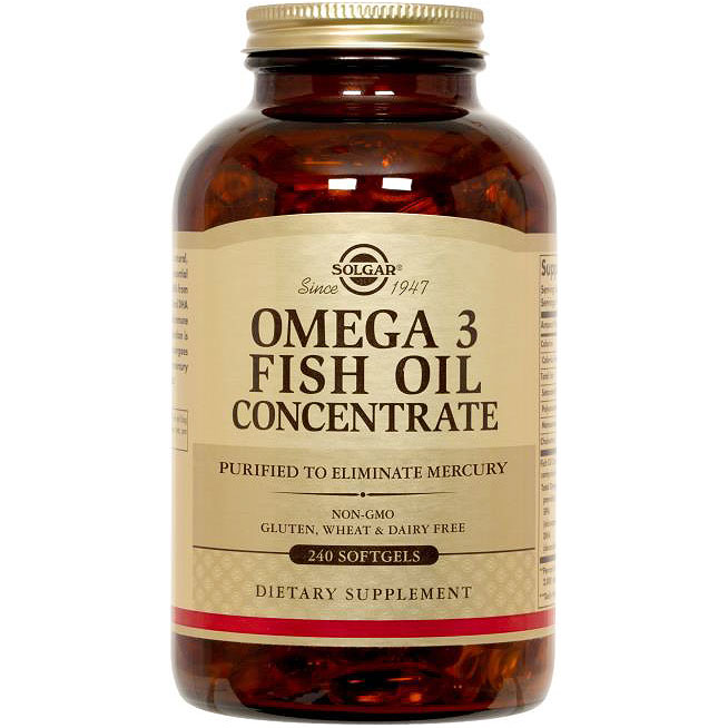 Omega-3 Fish Oil Concentrate, 240 Softgels, Solgar