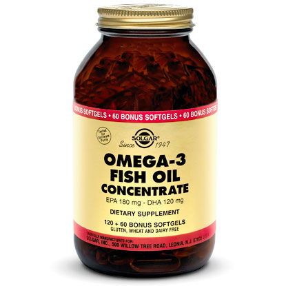 Solgar Omega-3 Fish Oil Concentrate, 60 Softgels, Solgar