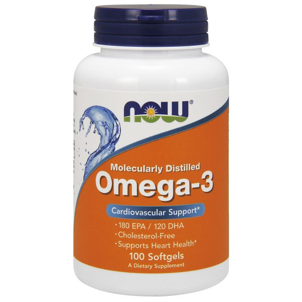 NOW Foods Omega-3 1000mg Fish Oil Concentrate 100 Softgels, NOW Foods