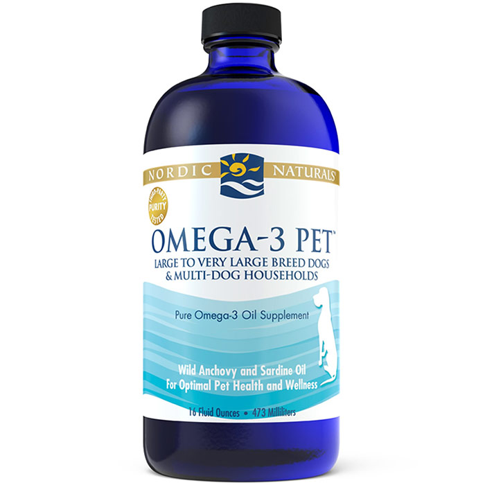 Omega-3 Pet Liquid Fish Oil, Large to Very Large Breed Dogs & Multi-Dog Households, 16 oz, Nordic Naturals