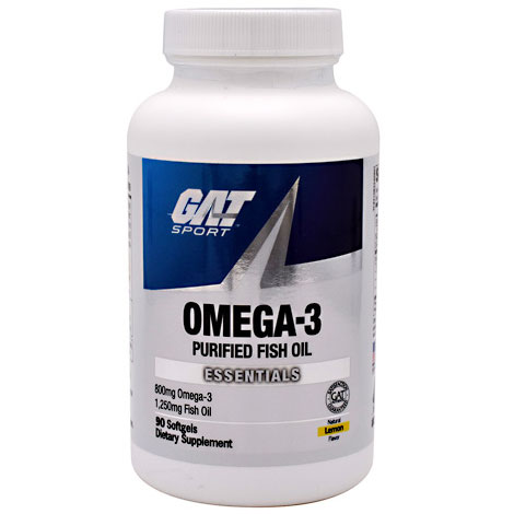 Omega-3, Purified Fish Oil, 90 Softgels, GAT Sport