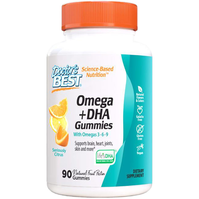 Omega + DHA Gummies, 90 ct, Doctors Best
