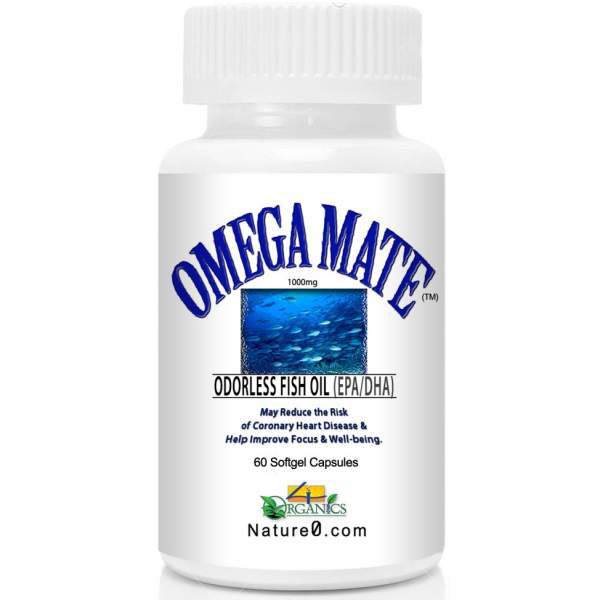 Omega Mate, High-Grade Fish Oil, 60 Softgels, 4 Organics