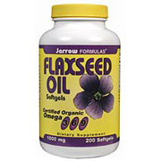Jarrow Formulas Omega Nutrition Flaxseed Oil 1000 mg, 200 softgels, Jarrow Formulas