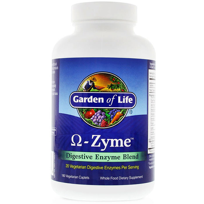 Omega-Zyme (O-Zyme), Value Size, 180 Caplets, Garden of Life