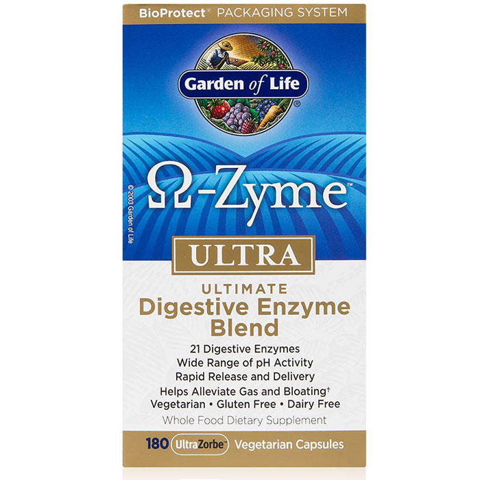 Omega-Zyme Ultra (O-Zyme Ultra), Value Size, 180 Veggie Caps, Garden of Life