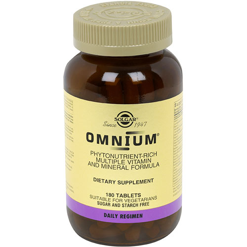 Omnium The Advanced Phytonutrient-Rich Multiple Vitamin & Mineral Formula, 180 Tablets, Solgar