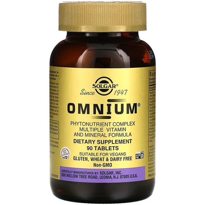 Omnium The Advanced Phytonutrient-Rich Multiple Vitamin & Mineral Formula, 90 Tablets, Solgar