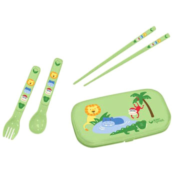 unknown On Safari Utensil Set for Kids, 1 ct, Green Sprouts