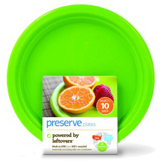 Preserve On The Go Small Plates, Apple Green, 10 Pack, Preserve