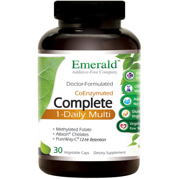 Complete 1-Daily Multi, Multi Vitamin Formula, 30 Vegetable Capsules, Emerald Labs