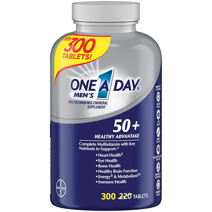 One-A-Day Mens 50+ Healthy Advantage, Multivitamin & Multimineral, 220 Tablets (One A Day)