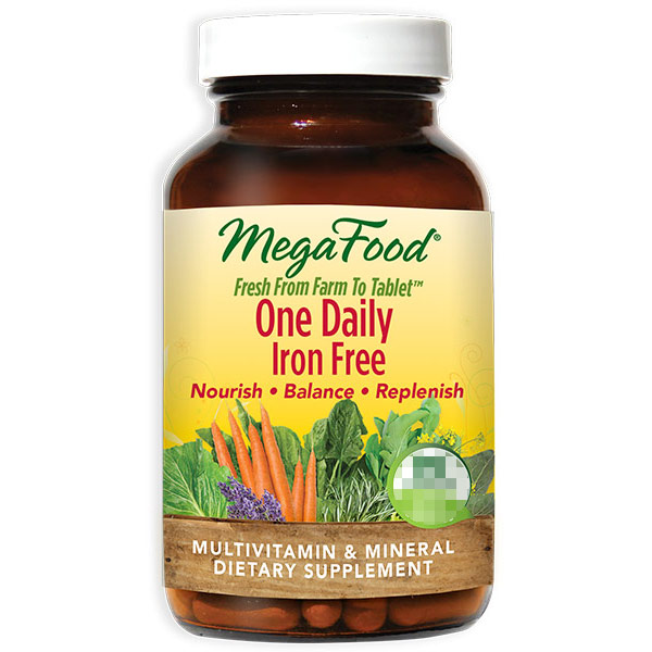 MegaFood One Daily Iron Free, Whole Food Multi-Vitamins, 60 Tablets, MegaFood
