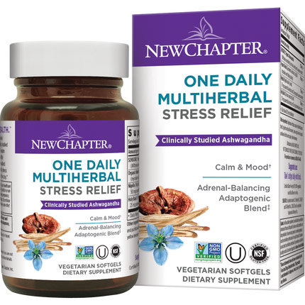 One Daily Multi Herbal Stress Relief, 30 Vegetarian Softgels, New Chapter