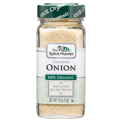 Spice Hunter Onion, Granulated, 100% Organic, 1.8 oz x 6 Bottles, Spice Hunter