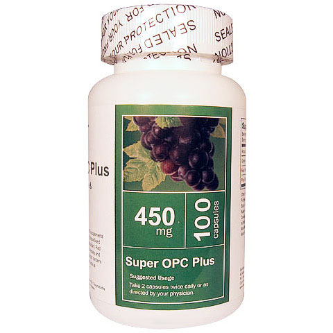 All Nature Super OPC Plus 450mg 100 Capsules, Grape Seed Extract Plus