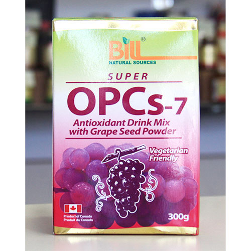 OPCs-7 Super Antioxidant Drink Mix with Grape Seed Powder, 300 g, Bill Natural Sources