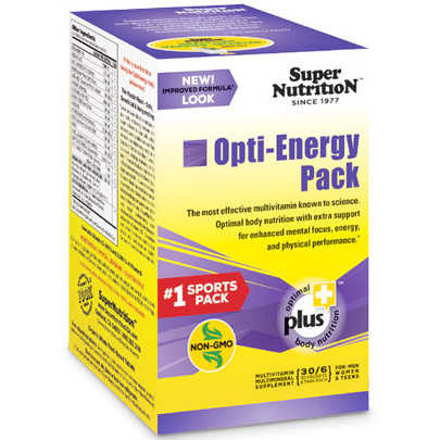 Opti-Energy Pack, Sports Multi Vitamins & Minerals, 30 Packets (6 Tablets Each), SuperNutrition