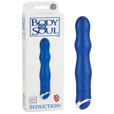 Body & Soul Seduction Vibrator - Blue, Silky Smooth, California Exotic Novelties