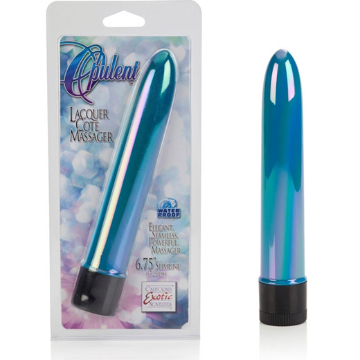Opulent Slimline 6.5 Inch Slim Vibrator - Blue Opal, California Exotic Novelties