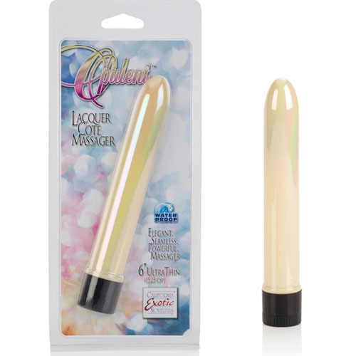 Opulent Ultra-Thin 6 Inch Vibe with Gloss Sheen - Ivory Pearl, California Exotic Novelties