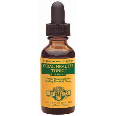 Oral Health Tonic Liquid, Herbal Mouthwash, 1 oz, Herb Pharm