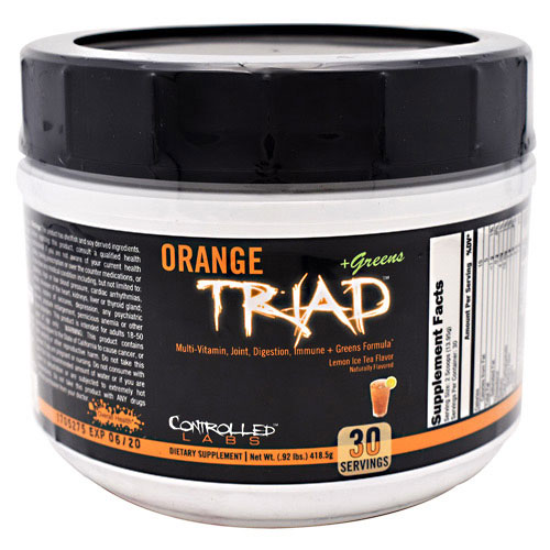 Orange Triad + Greens Powder, Multi-Vitamin Plus Greens, 30 Servings, Controlled Labs