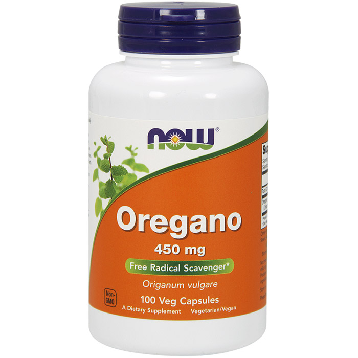 Oregano 450 mg, 100 Vegetarian Capsules, NOW Foods